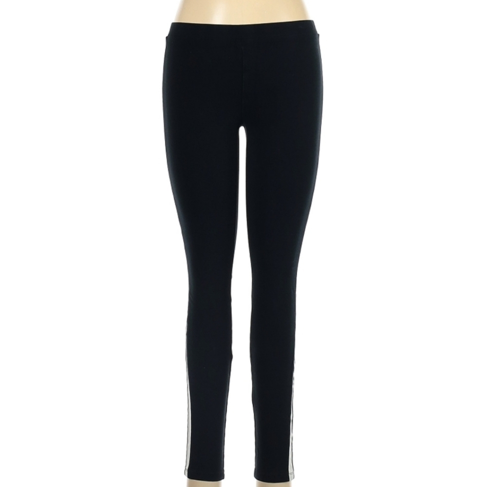 EXPRESS ACTIVE PANTS, BLACK WITH A WHITE STRIPE, SIZE MED